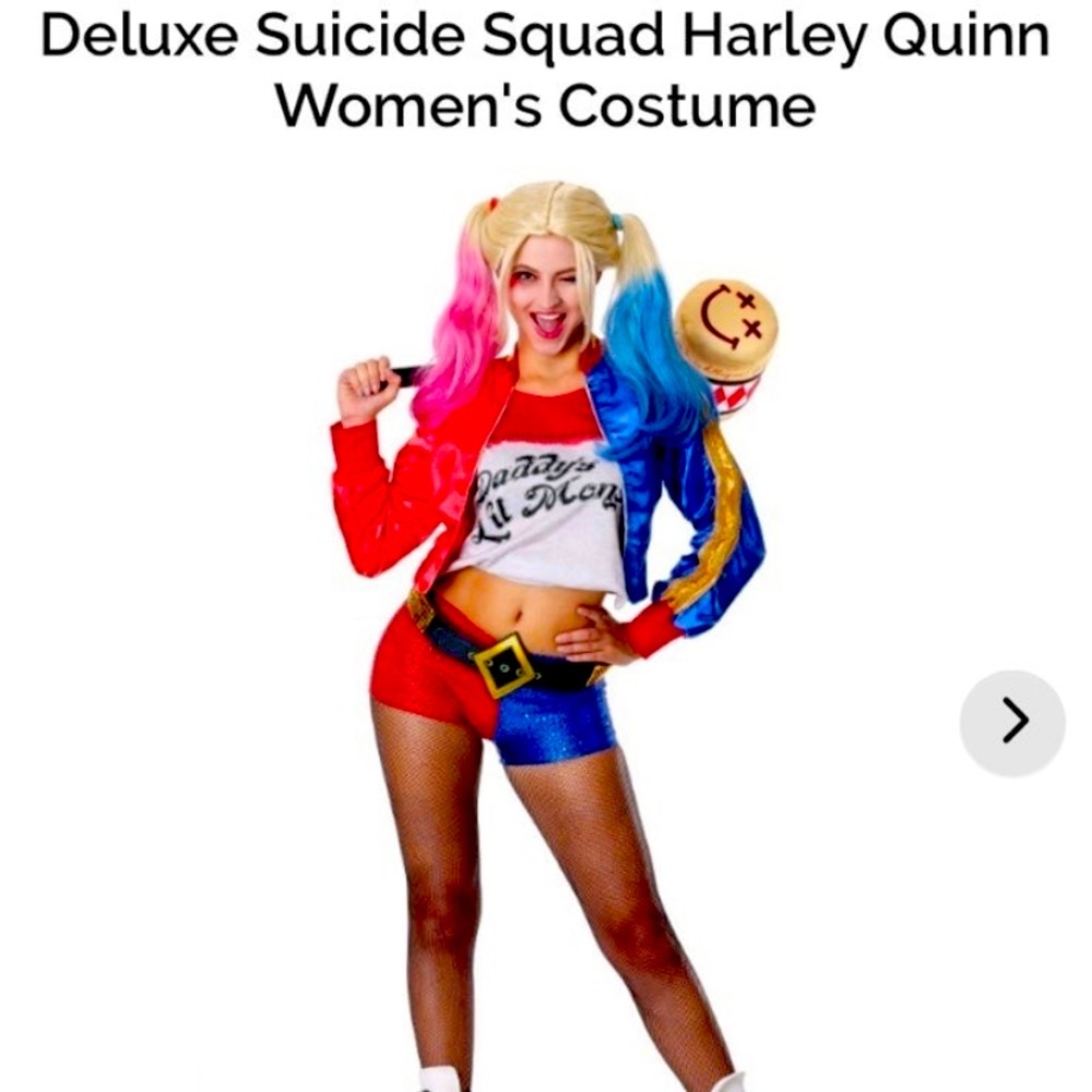 Womens XS Harley Quinn Halloween Costume